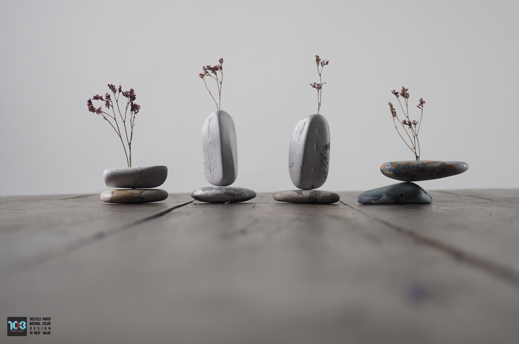 Khun Chom Choei / คุณชมเชย  :  PAPER VASE  -  Our designs give new life to recycled paper and other natural materials,  Handmade sculptures , Which is created piece by piece.