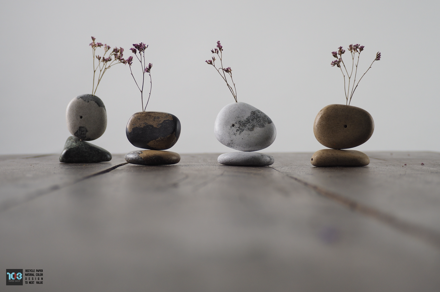 Khun Chom Choei / คุณชมเชย  :  PAPER VASE  -  Our designs give new life to recycled paper and other natural materials,  Handmade sculptures , Which is created piece by piece.