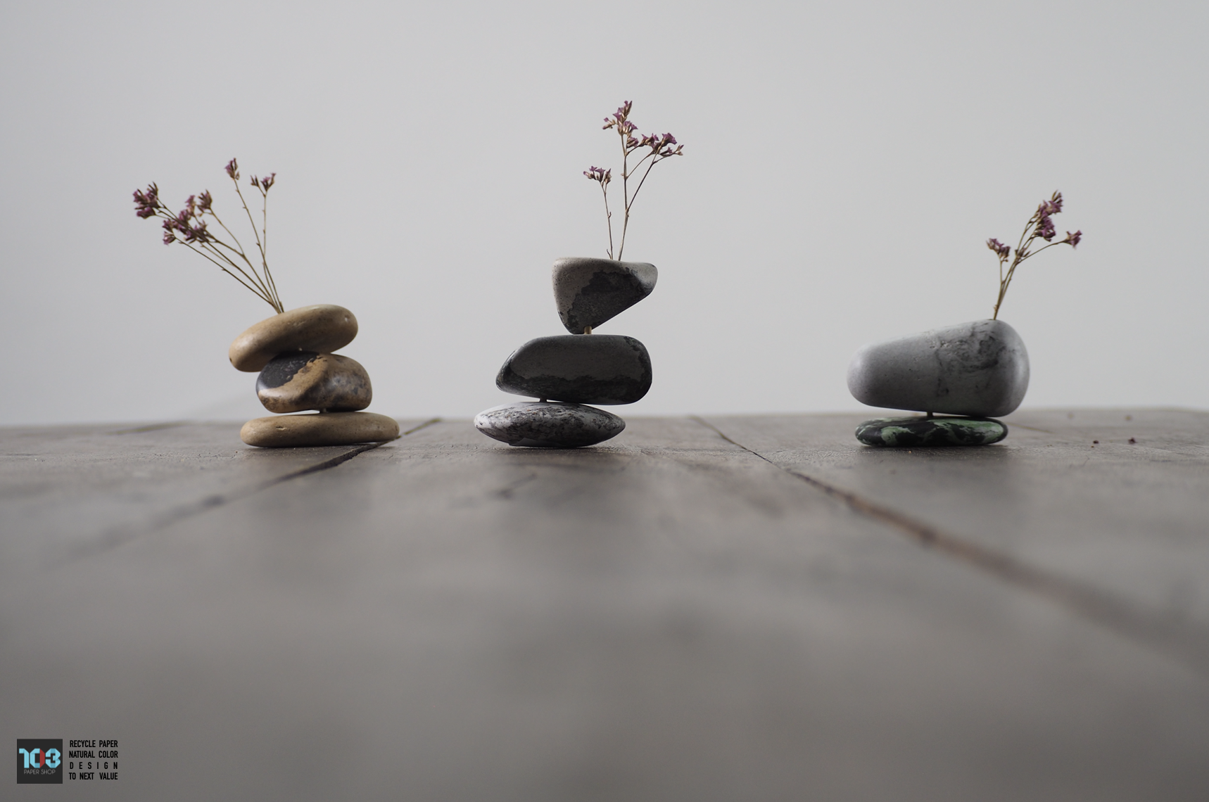 Khun Chom Choei / คุณชมเชย  :  PAPER VASE  -  Our designs give new life to recycled paper and other natural materials,  Handmade sculptures , Which is created piece by piece.