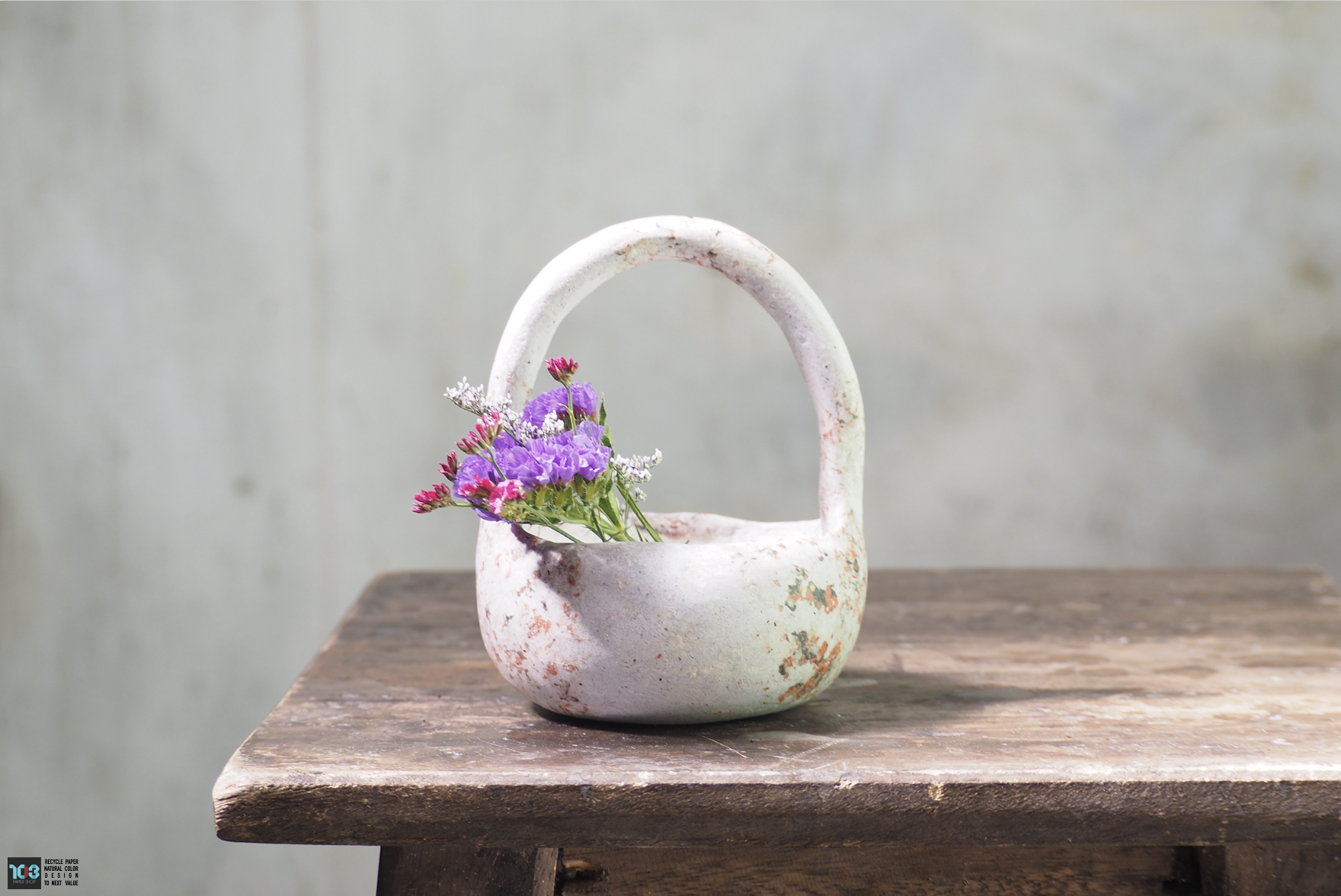 Paper Basket / ตะกร้าคุณยาย  -  Our designs give new life to recycled paper and other natural materials,  Handmade sculptures , Which is created piece by piece.