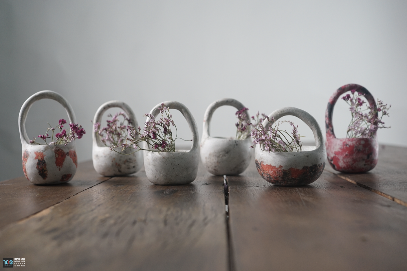 Paper Basket / ตะกร้าคุณยาย  -  Our designs give new life to recycled paper and other natural materials,  Handmade sculptures , Which is created piece by piece.