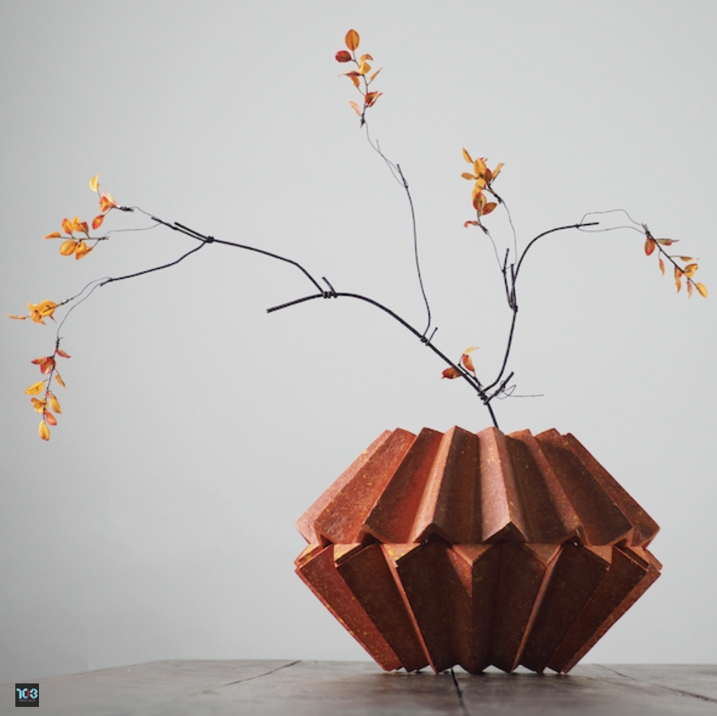 Khun BanChop / คุณบรรจบ - Paper Sculpture Vase  -  Our designs give new life to recycled paper and other natural materials,  Handmade sculptures , Which is created piece by piece.