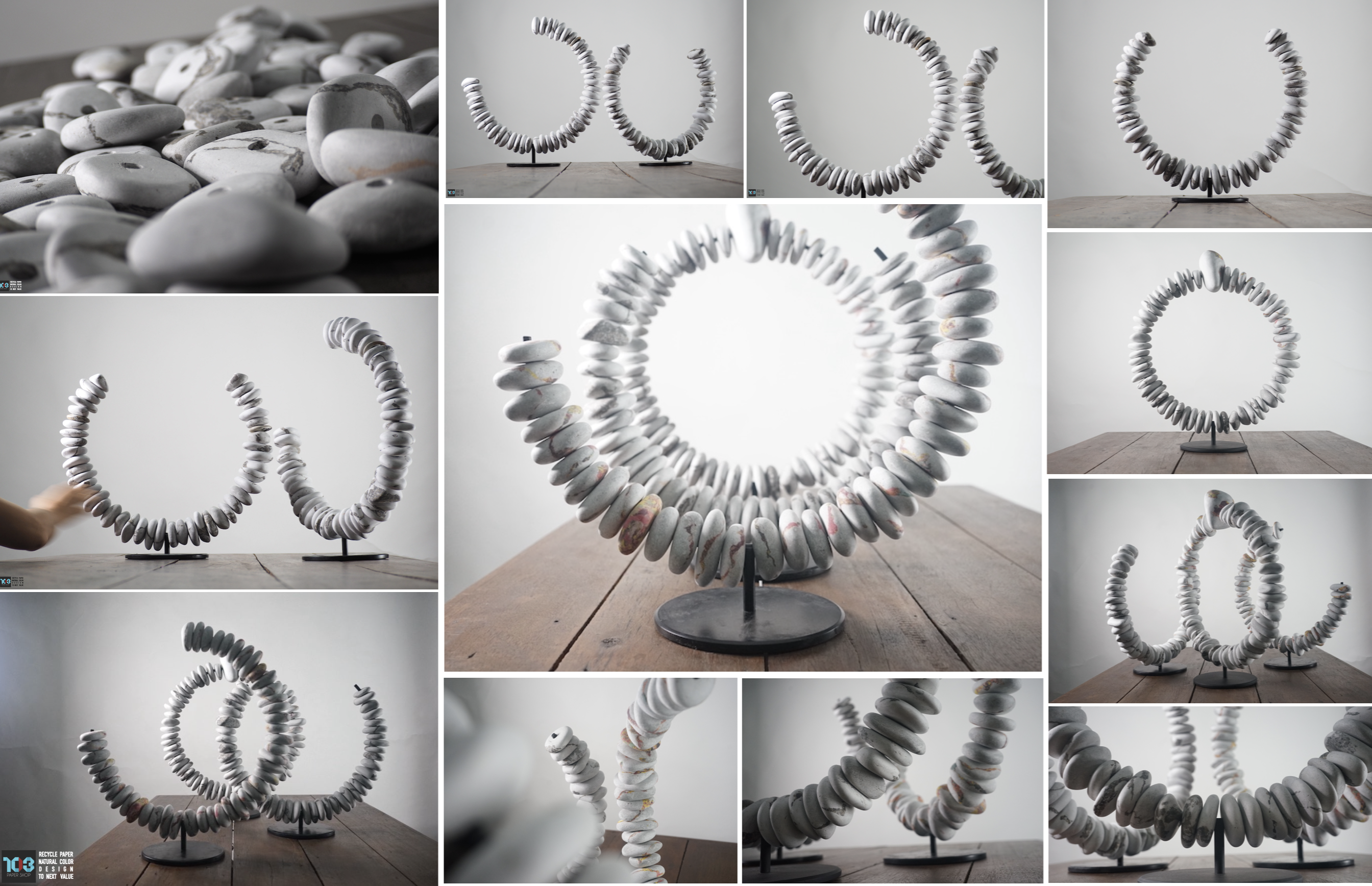 Treung / ตรึง - Paper Sculpture Decorate  -  Our designs give new life to recycled paper and other natural materials,  Handmade sculptures , Which is created piece by piece.