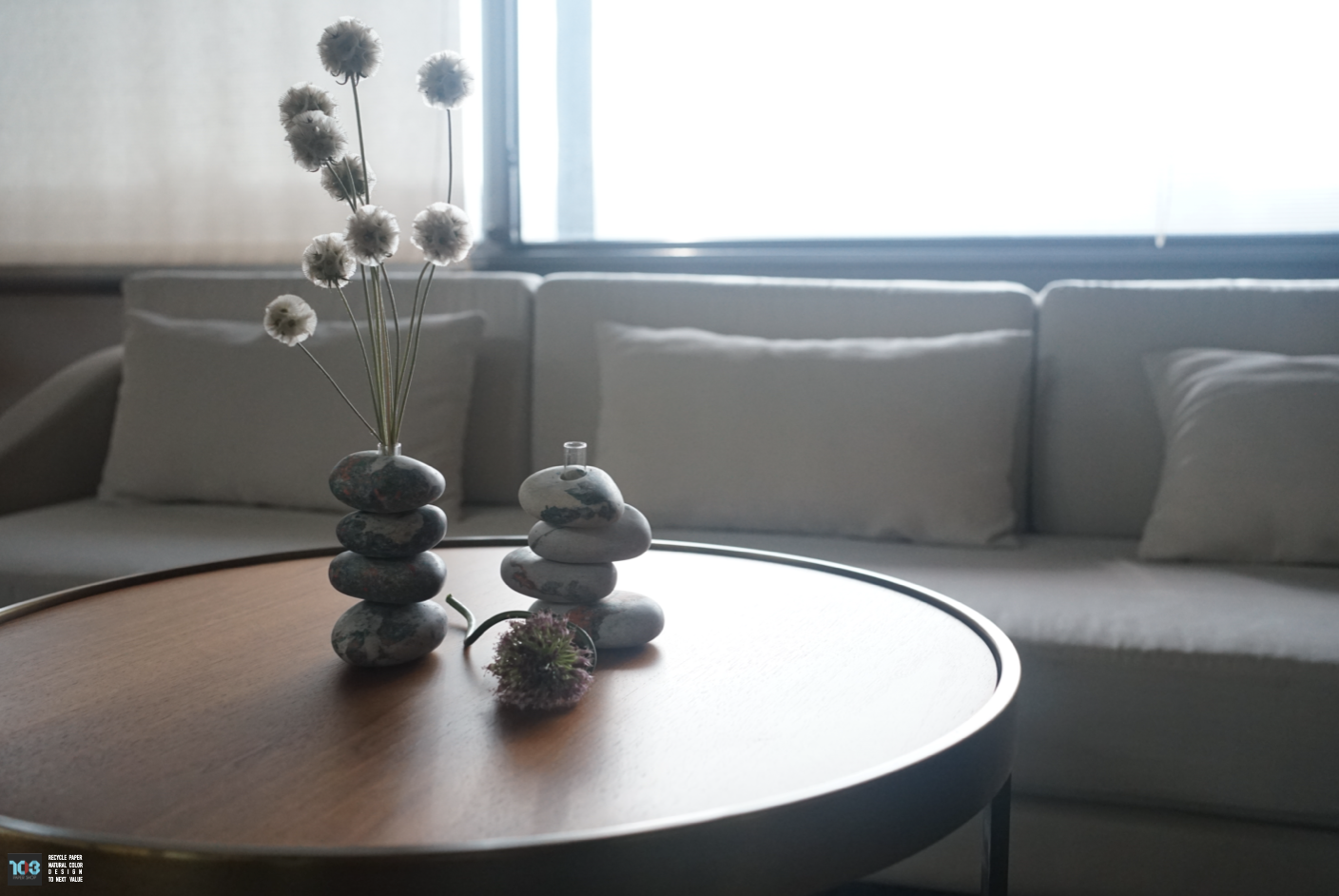 RUEN - รื่น  :  PAPER VASE  -  Our designs give new life to recycled paper and other natural materials,  Handmade sculptures , Which is created piece by piece.