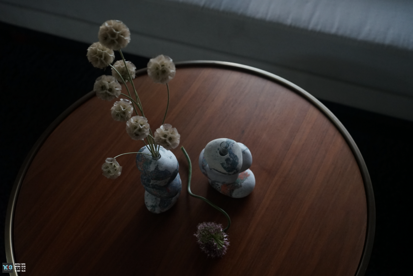 RUEN - รื่น  :  PAPER VASE  -  Our designs give new life to recycled paper and other natural materials,  Handmade sculptures , Which is created piece by piece.