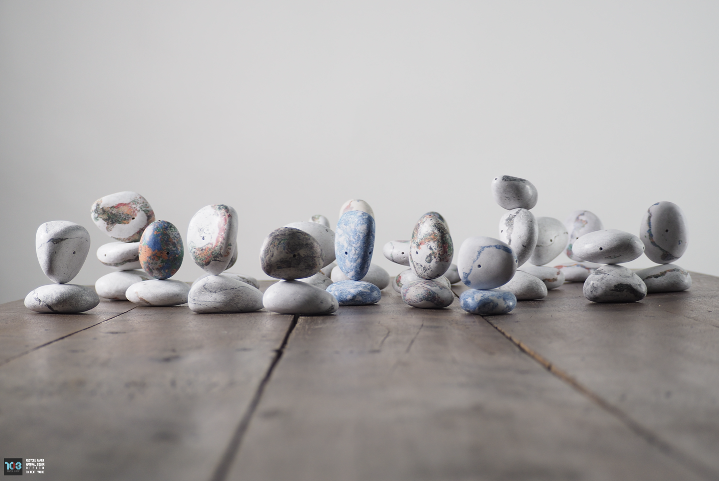 Khun Chom Choei / คุณชมเชย  :  PAPER VASE  -  Our designs give new life to recycled paper and other natural materials,  Handmade sculptures , Which is created piece by piece.