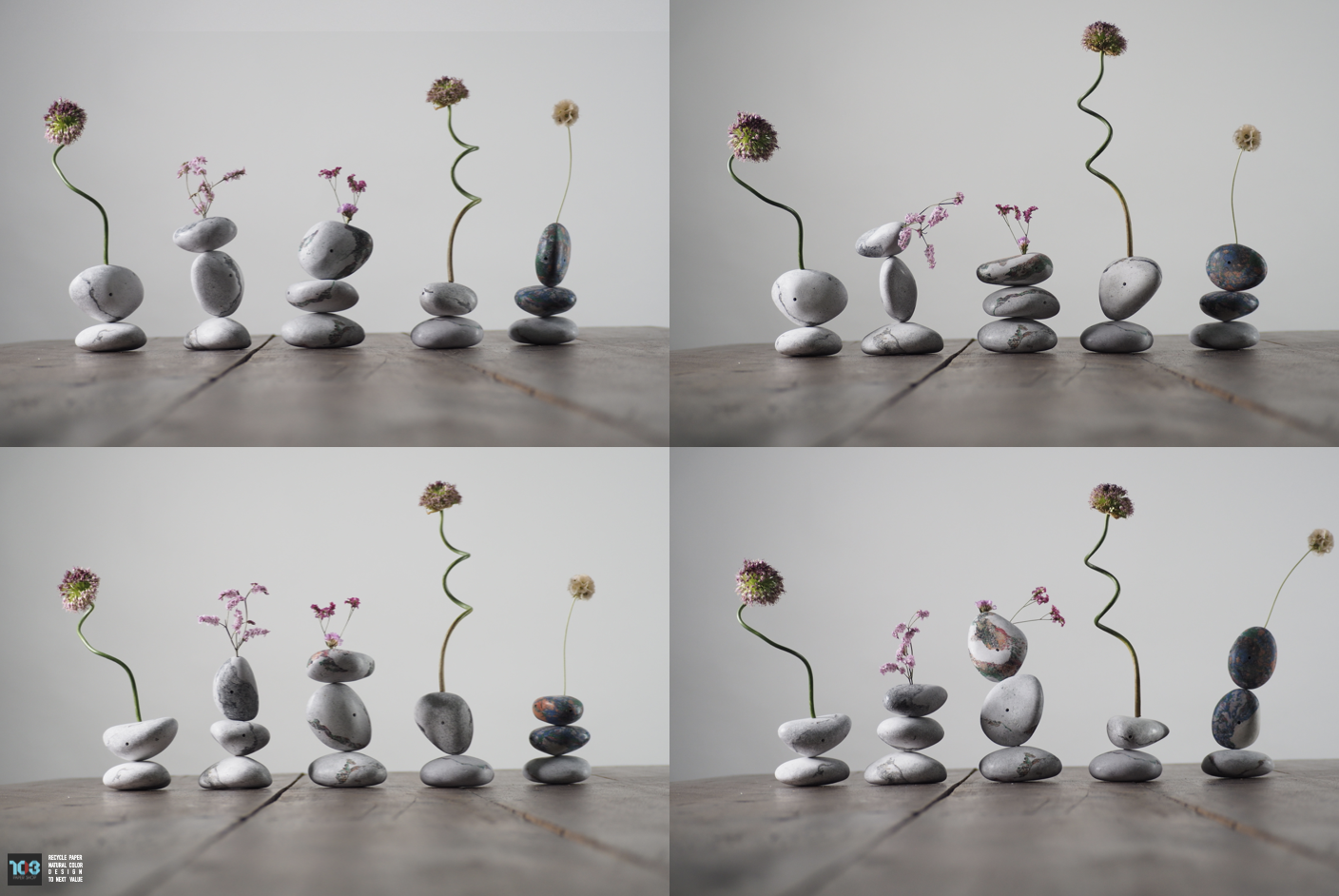 Khun Chom Choei / คุณชมเชย  :  PAPER VASE  -  Our designs give new life to recycled paper and other natural materials,  Handmade sculptures , Which is created piece by piece.